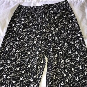 VTG Norton McNaughton Pants Sz10 Print Cotton Blend Zip Side Straight Leg